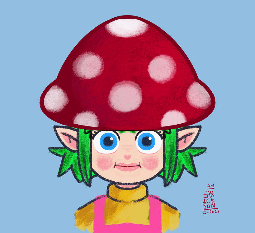 Mushroom Girl. Procreate